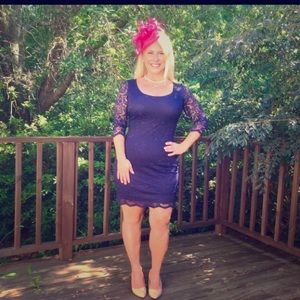 Navy lace dress